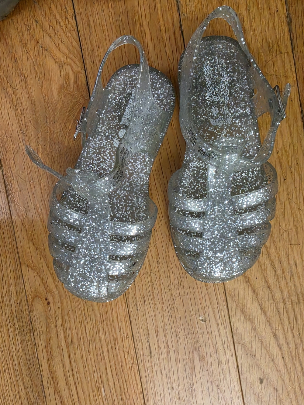 Crazy8 Kids Glitter Jelly Sandals - Silver